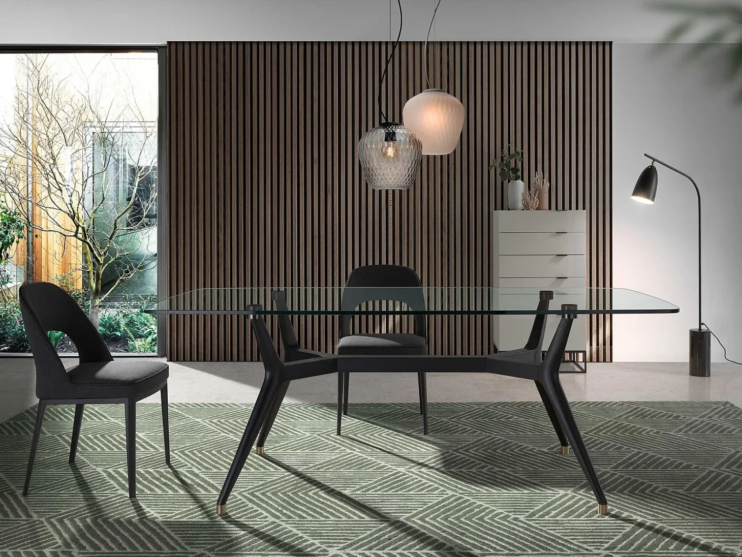 Silla comedor patas acero negro 4023 ANGEL CERDA