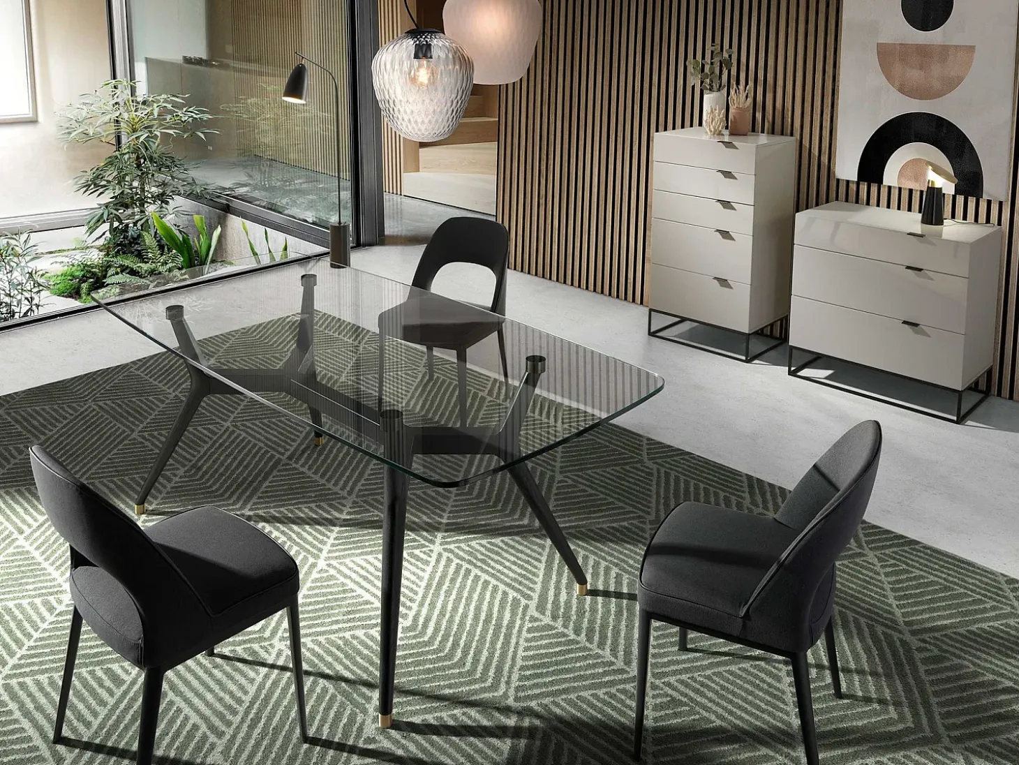 Silla comedor patas acero negro 4023 ANGEL CERDA