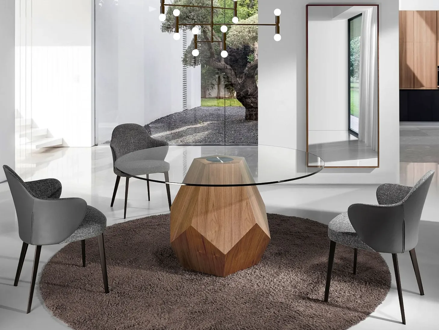 Silla comedor tapizada en polipiel y tela 4102 ANGEL CERDA