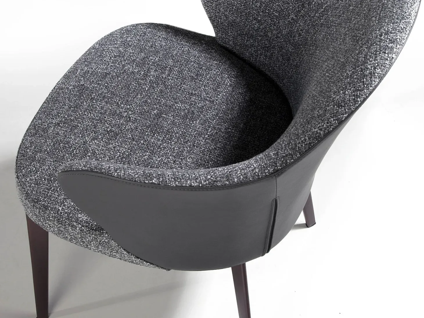 Silla comedor tapizada en polipiel y tela 4102 ANGEL CERDA