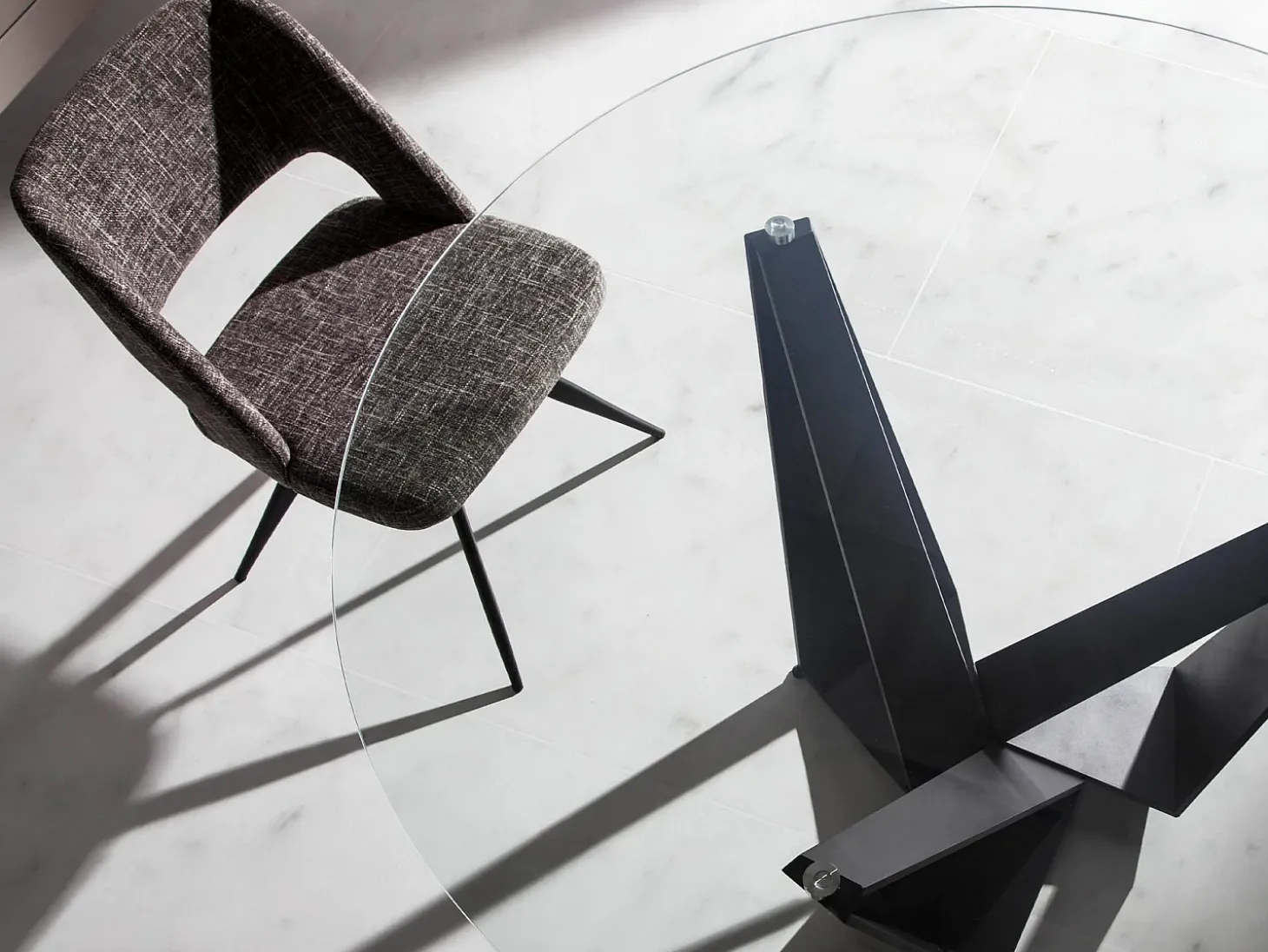 Silla comedor tapizada tela gris 4010 ANGEL CERDA
