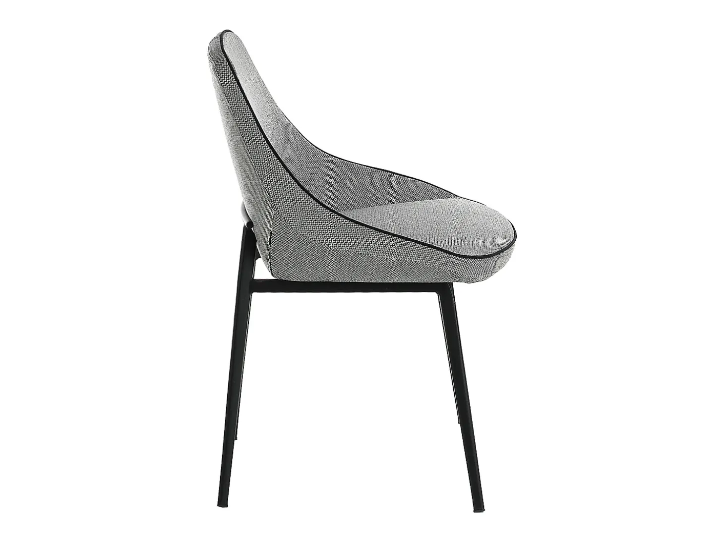 Silla comedor tela gris ribetes negros 4082 ANGEL CERDA