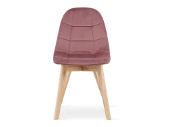 Silla comedor Valora NUUC terciopelo rosa oscuro patas madera haya