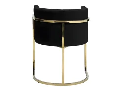 Silla con brazos - Terciopelo y metal - Negro y dorado - PERIA