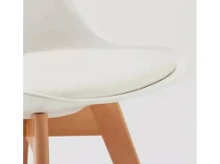 silla con cojín de diseño nórdico nordica Goblet para bar y cocina - Blanco