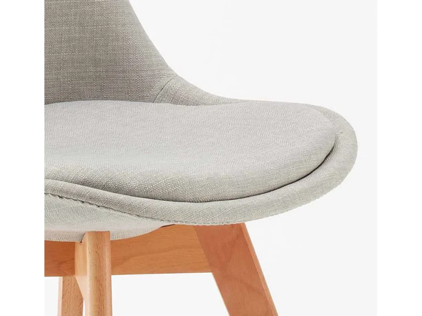 silla con cojín de tejido nórdico Goblet nordica plus para cocina y bar - Gris
