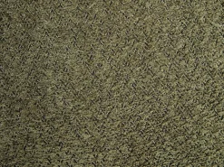 Silla con reposabrazos en tela bouclé y madera de hevea - Verde caqui y negro - LIVELIA
