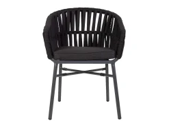 Silla de aluminio con cuerda negro