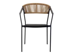 Silla de aluminio negro