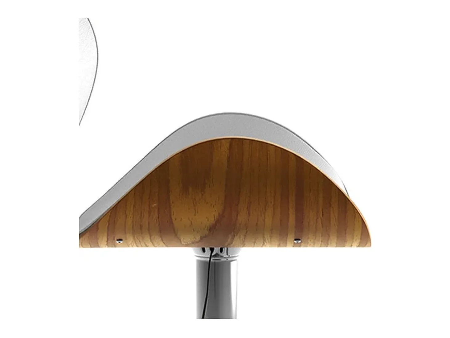 Silla de bar ajustable 63/84 cm en piel artificial blanca - Baudoin