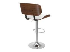 Silla de bar ajustable en PU blanco 65/86 cm - Melchior