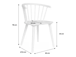 Silla de bar de madera, set de 2 madera oscura