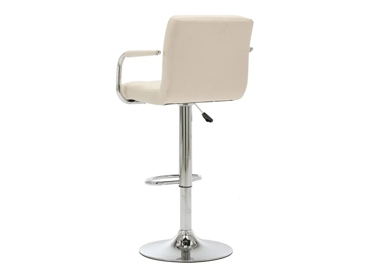 Silla de bar de tela color crema
