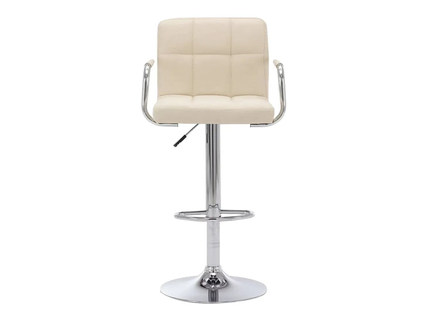 Silla de bar de tela color crema