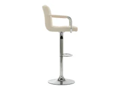 Silla de bar de tela color crema