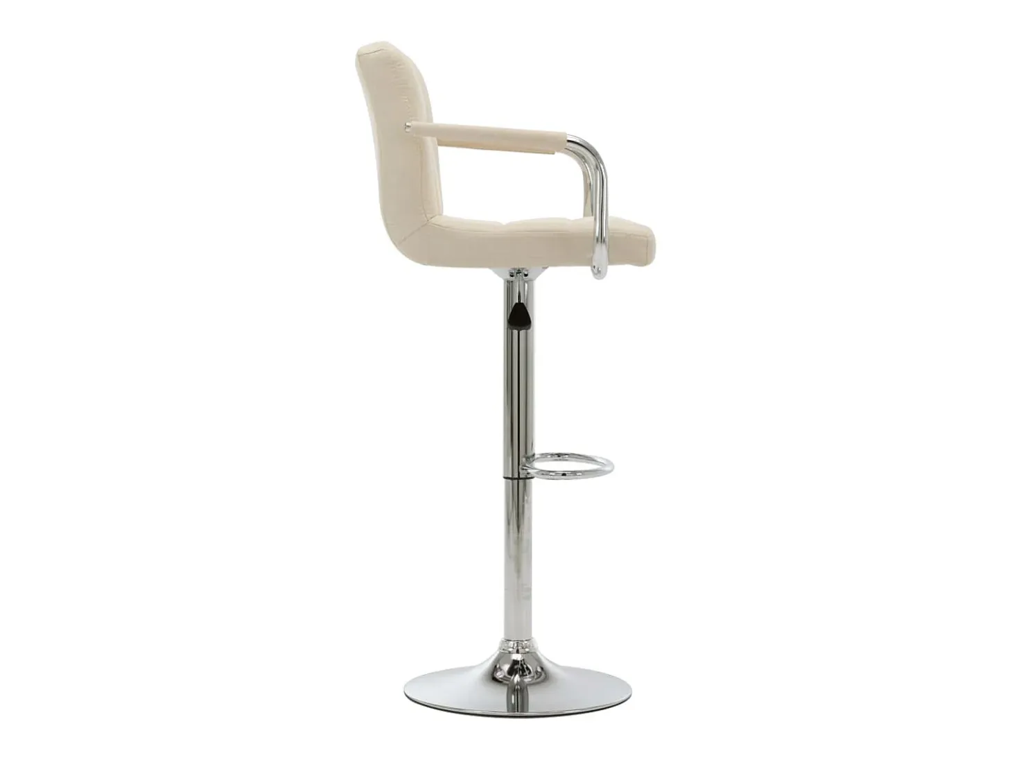 Silla de bar de tela color crema