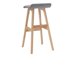 Silla de bar de tela gris claro