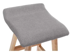 Silla de bar de tela gris claro