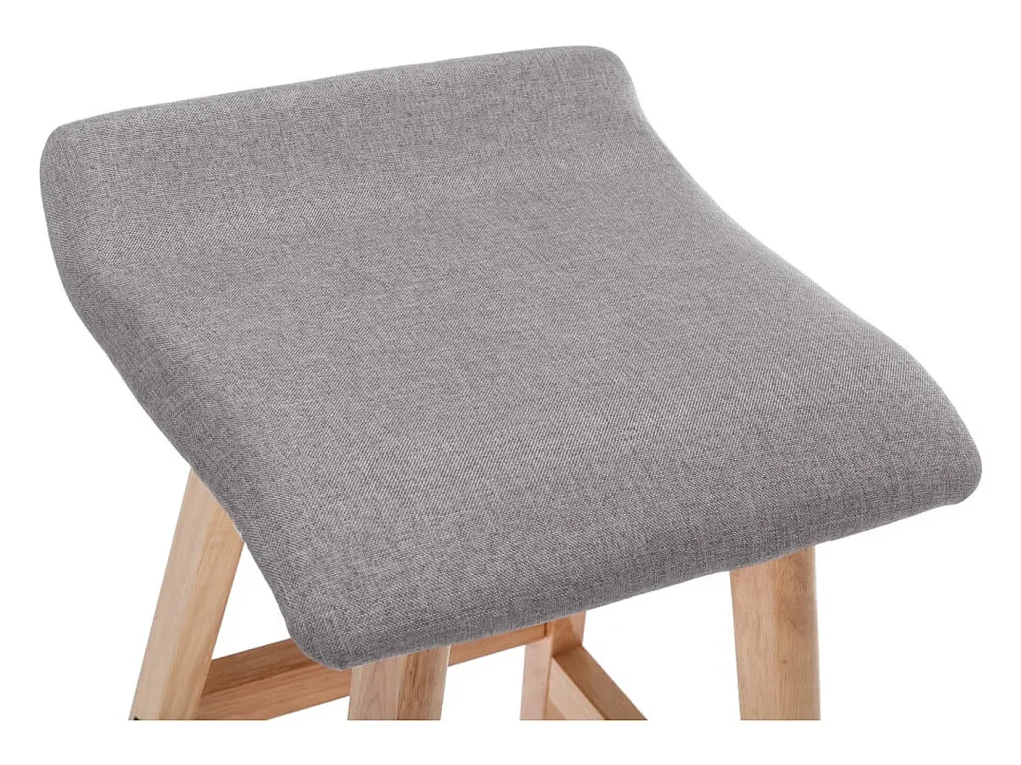 Silla de bar de tela gris claro