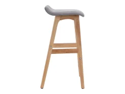 Silla de bar de tela gris claro