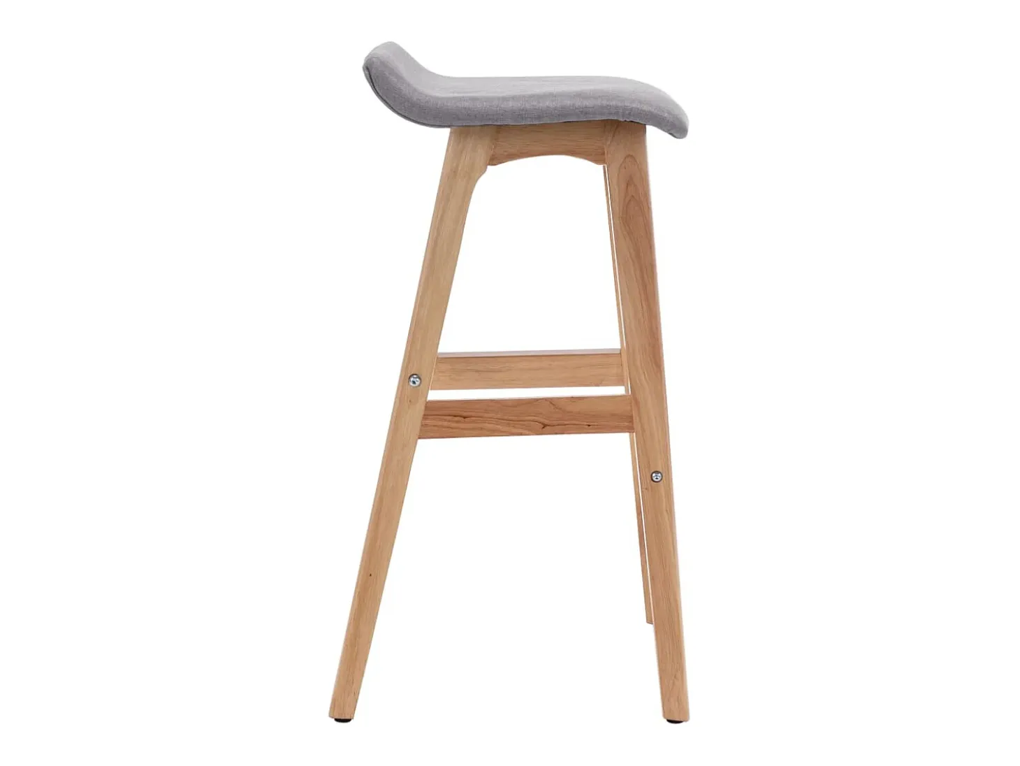Silla de bar de tela gris claro