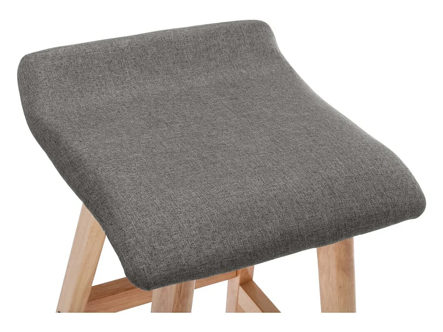Silla de bar de tela gris oscuro
