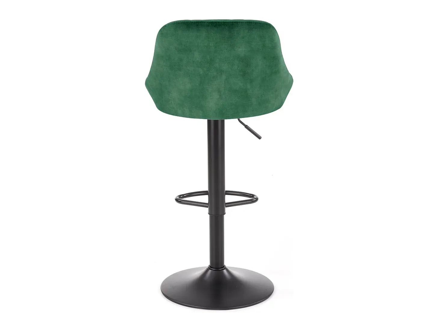 Silla de bar de terciopelo verde con estructura de metal negro BOHORT