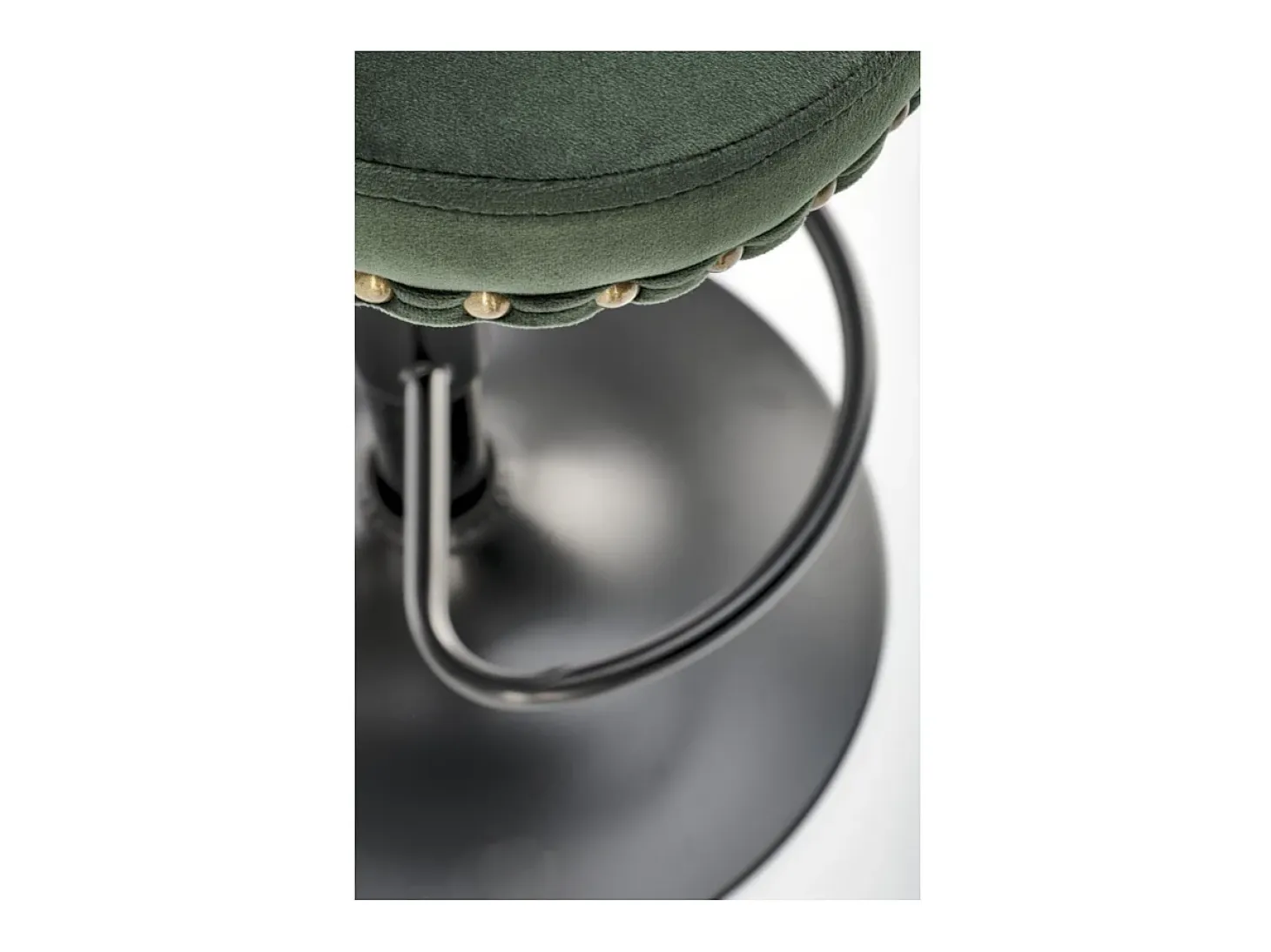 Silla de bar de terciopelo verde oscuro con respaldo tapizado Mandy