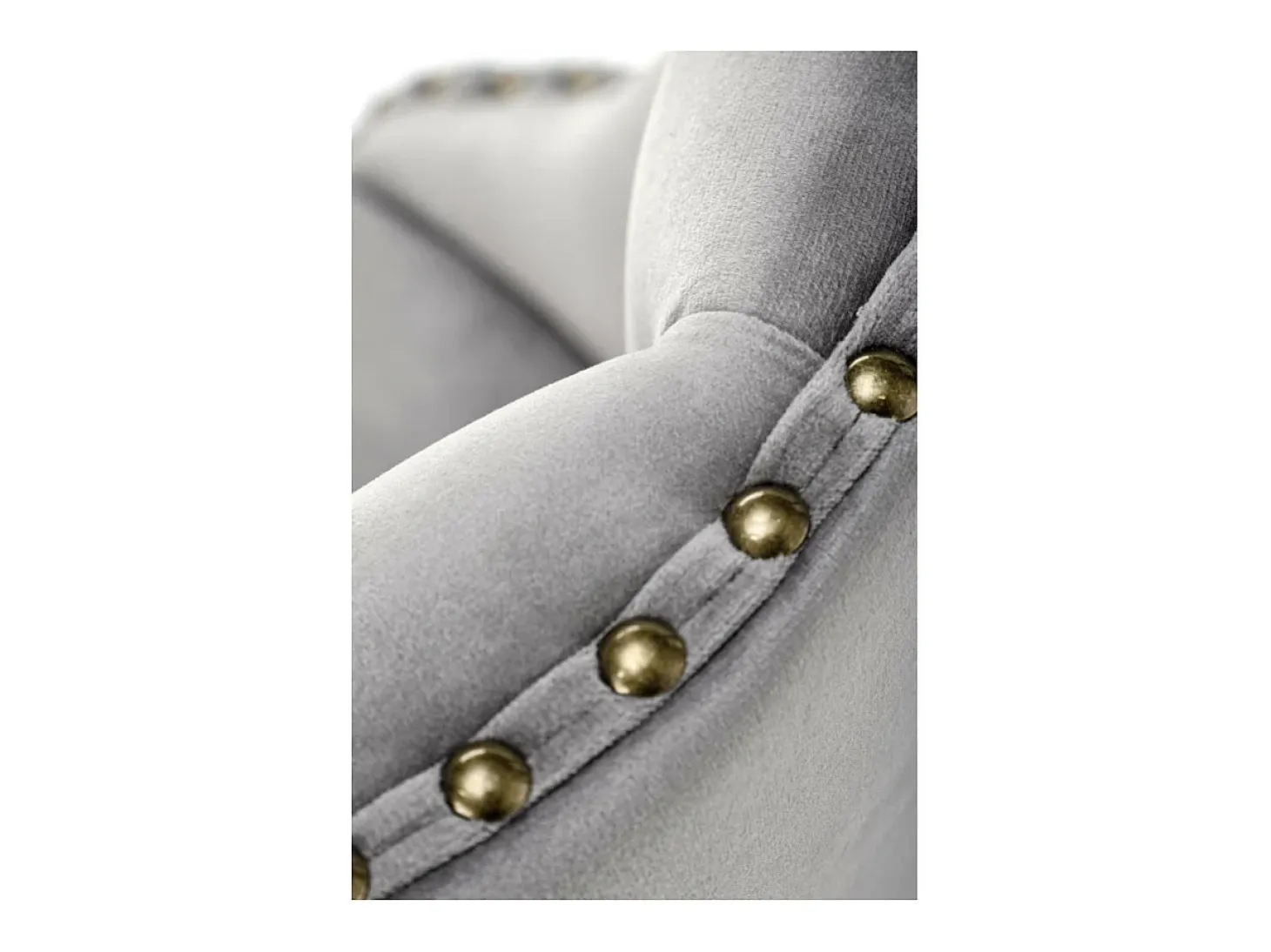 Silla de bar de terciopelo gris con respaldo tapizado Mandy