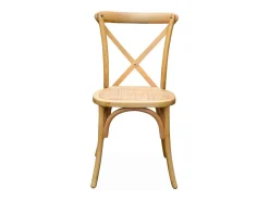 Silla de bistró vintage de madera, set de 4 natural