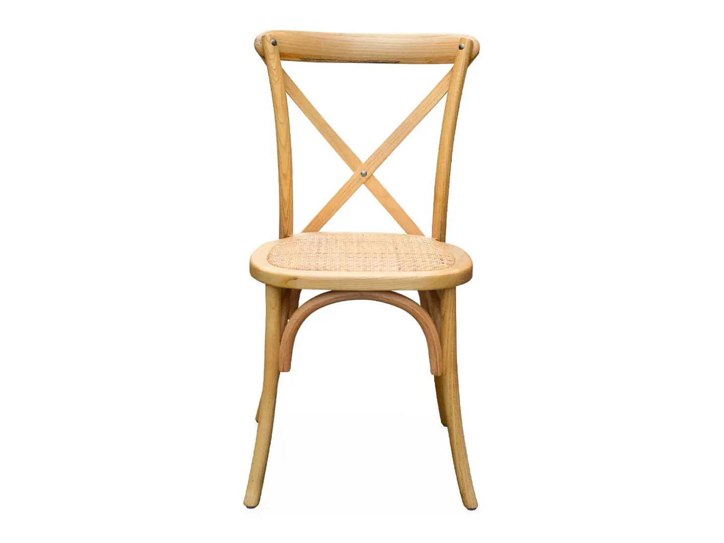 Silla de bistró vintage de madera, set de 4 natural