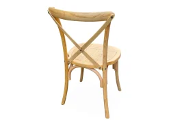 Silla de bistró vintage de madera, set de 4 natural