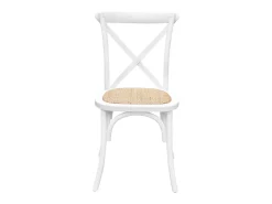 Silla de bistró vintage de madera, set de 2 blanco