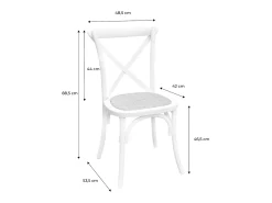 Silla de bistró vintage de madera, set de 2 marrón viejo