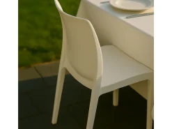 Silla de cocina Apilable de Polipropileno Rome Grand Soleil - Blanco