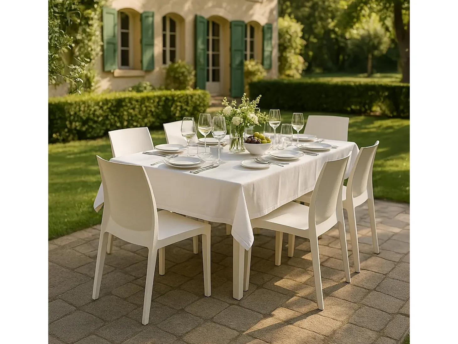 Silla de cocina Apilable de Polipropileno Rome Grand Soleil - Blanco