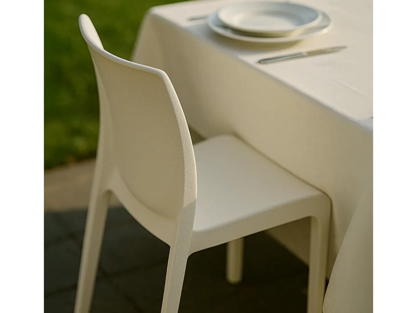Silla de cocina Apilable de Polipropileno Rome Grand Soleil - Blanco