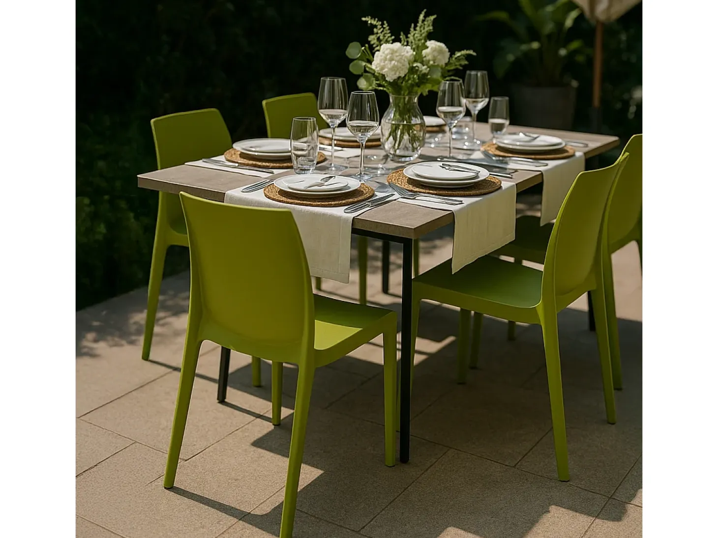 Silla de cocina Apilable de Polipropileno Rome Grand Soleil - Verde Anís
