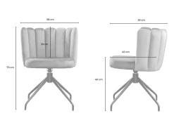 Silla de comedor - Azul terciopelo - JADA