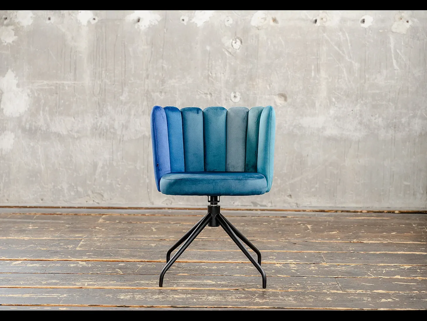 Silla de comedor - Azul terciopelo - JADA