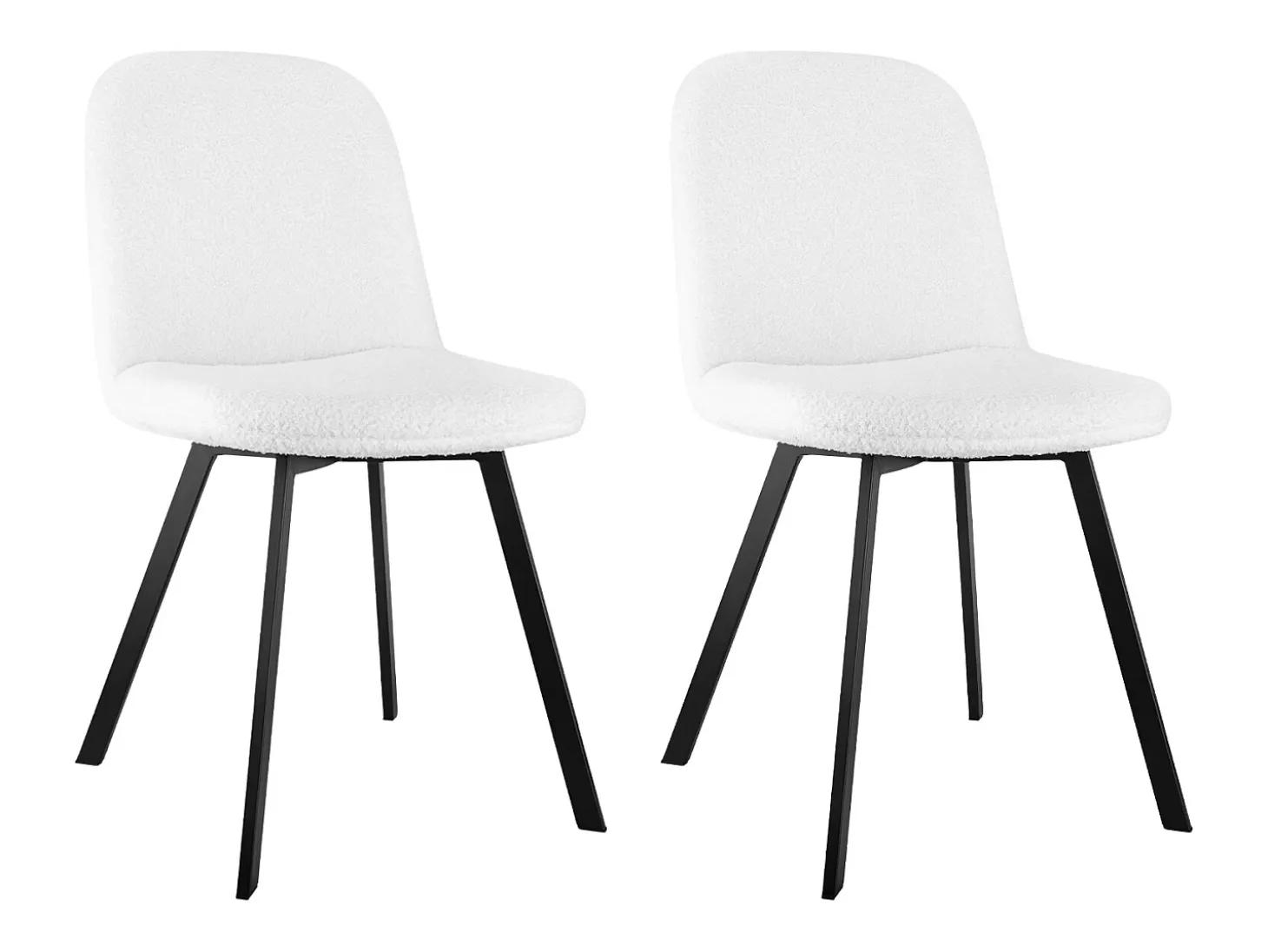 Silla de comedor - en felpa con base de metal - beige