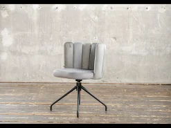 Silla de comedor - Gris terciopelo - JADA