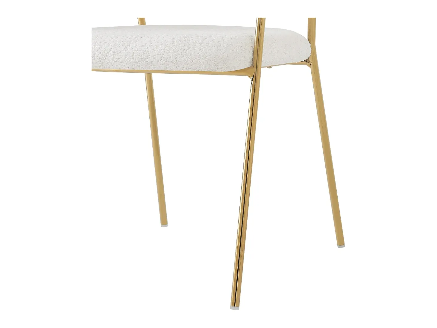 Silla de comedor (4 piezas), moderna, patas doradas, tela ergonómica, lujo, beige (51 x 44 x 77 cm)