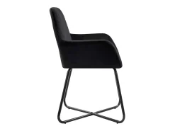 Silla de comedor 6 unidades terciopelo negro