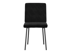 Silla de comedor 6 unidades terciopelo negro