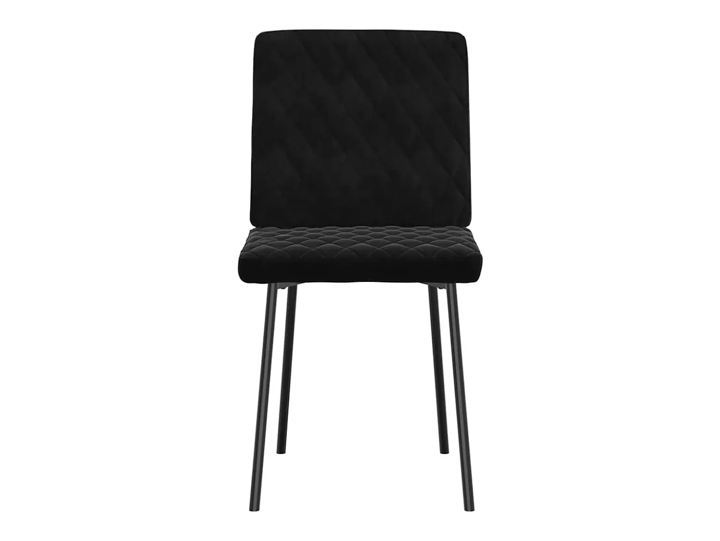 Silla de comedor 6 unidades terciopelo negro