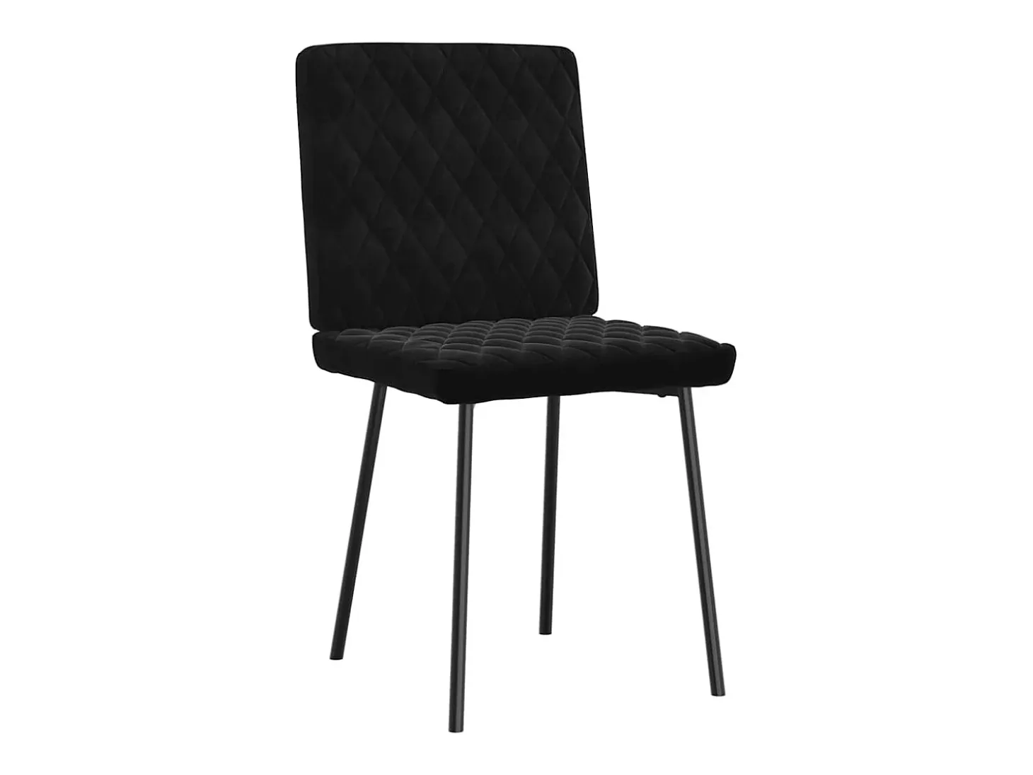 Silla de comedor 6 unidades terciopelo negro
