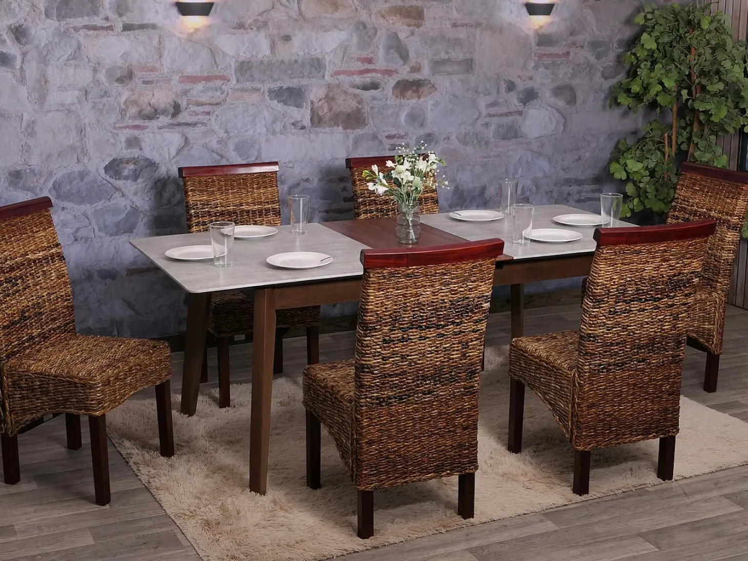 Silla de comedor Acireale (set de 2), light, sin cojines
