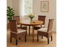 Silla de comedor Acireale (set de 2), oscuro, con cojín