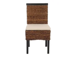Silla de comedor Acireale (set de 6), oscuro, con cojín